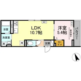 D PAINA 菅北浦【3階】の間取り