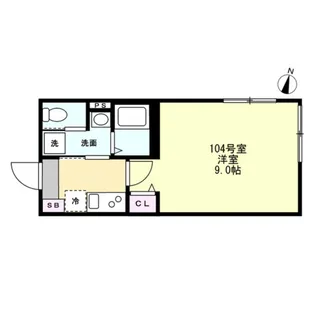 ベイルームテラス湘南台【1階】の間取り