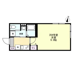 ベイルームテラス湘南台【2階】の間取り