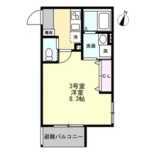 ベイルーム川崎ハーモニー【2階】の間取り