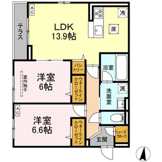 D PAINA 子母口II【1階】の間取り