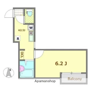 ラッフルズ・プレイス【2階】の間取り