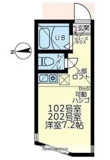 ユナイト石川町マルシュ【2階】の間取り