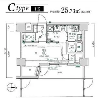 MAXIV武蔵新城TRE【1階】の間取り