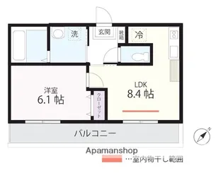 QUIET CRAB HOUSE MIX三ツ沢下町【3階】の間取り