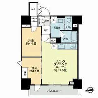 ザ・ライオンズフォーシア鶴見【10階】の間取り