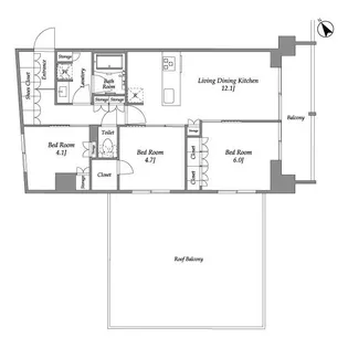 シーズンフラッツ大森西【7階】の間取り
