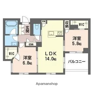 メゾン オルジュ【1階】の間取り