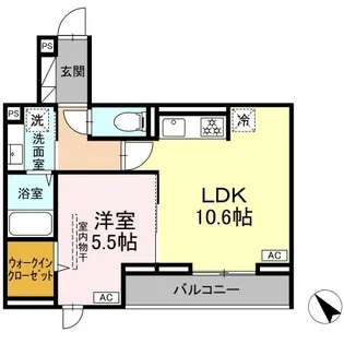 D PAINA 登戸II【2階】の間取り