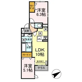D’BLESS宿河原【1階】の間取り