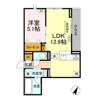 エスペリア新百合ヶ丘【1階】の間取り