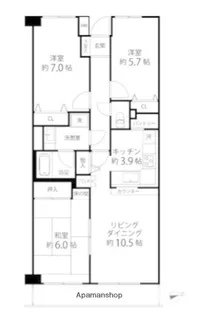T’s garden横浜岸根公園【3階】の間取り