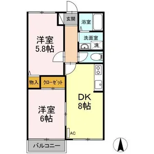 サニーハウス【2階】の間取り