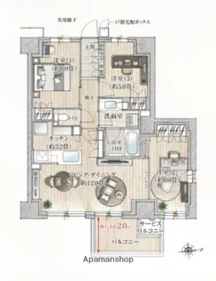 ブランシエラ横浜瀬谷【7階】の間取り