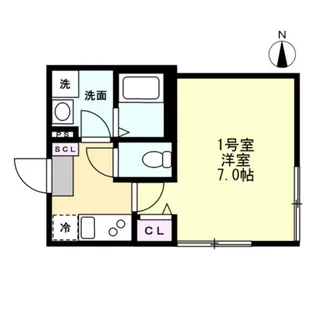 ベイルームハイム大和中央A【2階】の間取り