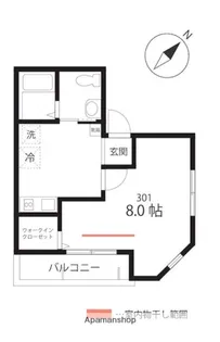 QUIET CRAB HOUSE MIX生麦【3階】の間取り
