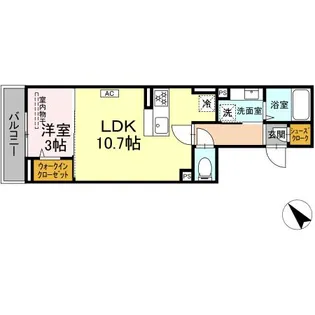 D PAINA 千年新町【3階】の間取り