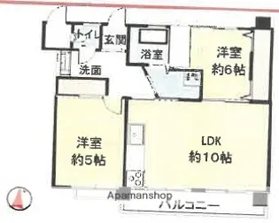 汐見台団地 2605棟【3階】の間取り