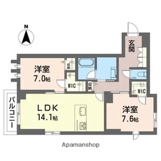 グランディール【1階】の間取り