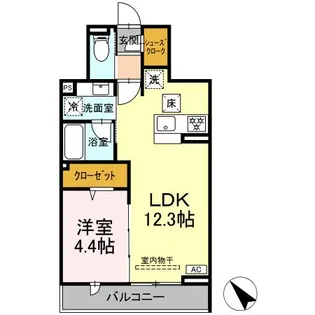 D’BLESS鶴見市場【1階】の間取り