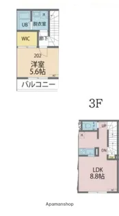 カインドネス川崎旭町【2階】の間取り