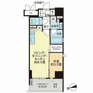 ソルティア藤沢鵠沼【8階】の間取り