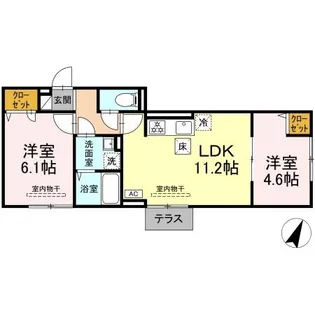 セン・ラークヒルズ【1階】の間取り