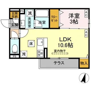 ブルマーレ湘南台【1階】の間取り