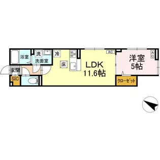 セレスティア大森東【1階】の間取り
