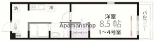 QUIET CRAB HOUSE 花月【3階】の間取り