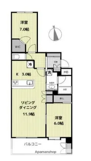 サンクタス横浜南の丘【7階】の間取り