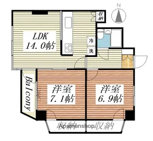 第12明智ビル【3階】の間取り