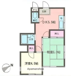 コーポ夢見【1階】の間取り