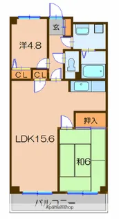 ブルータウン小倉【1階】の間取り