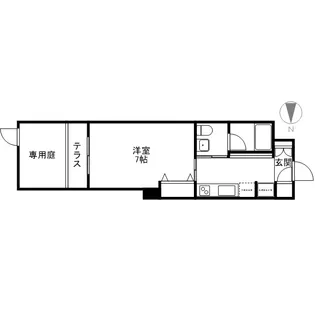 ガーデン萩中【1階】の間取り