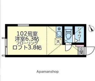 ユナイト鶴見ラベンダー【1階】の間取り