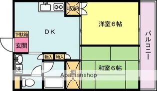市川マンション【3階】の間取り