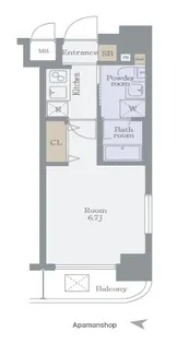 グリフィン横浜・ウエストフォルム【2階】の間取り