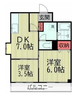 ヴェルドール芳花園【3階】の間取り