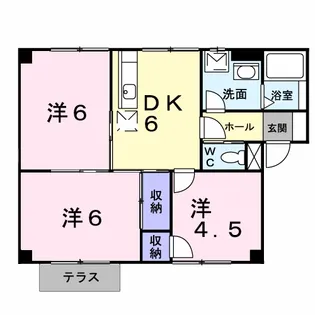 フォンテーヌシャトレⅠ【1階】の間取り