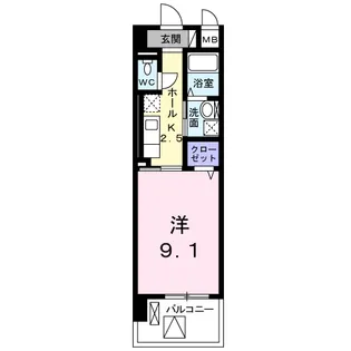 グリシーヌ【1階】の間取り