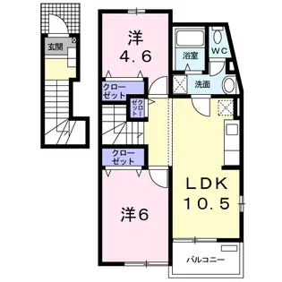 カーサクルーゼ【2階】の間取り