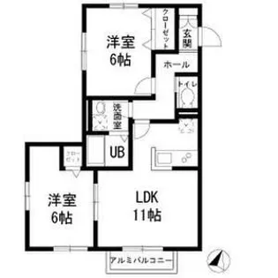 SUNTERRACEII【1階】の間取り