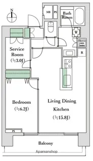 シェリーヒルズ横浜【3階】の間取り