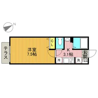 コンフォール常盤台【1C号室】の間取り