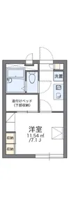 レオパレス三立ハイツA【1階】の間取り