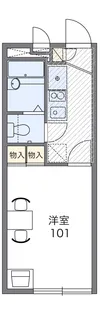 レオパレスアードゥラー【2階】の間取り
