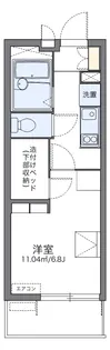 レオパレスエクレールK下大槻【3階】の間取り