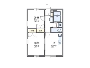 レオパレスサーナ【1階】の間取り