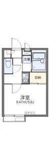 レオパレスベルサリーゼ【2階】の間取り